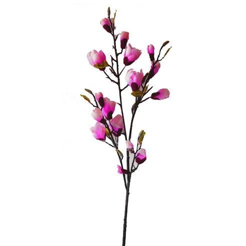블럭마트 조화 웨딩소품 홈장식 작은송이 목련꽃, 핑크 진