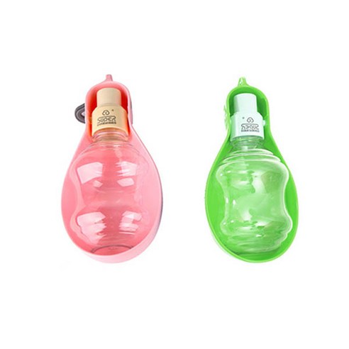블럭마트 타원형 강아지물병 250ml, 색상랜덤, 2개