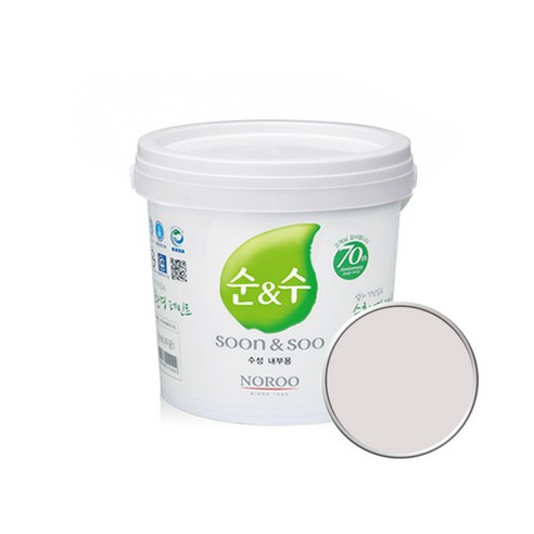 노루페인트 순앤수 KS 2급 벽지 벽면용 수성페인트 2L, 로지브라운04 NR7158