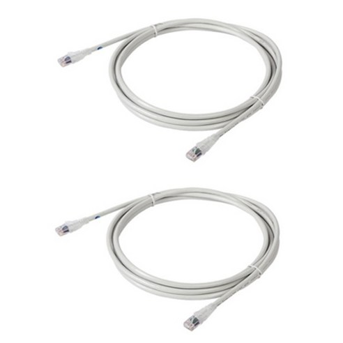 LS전선 UTP CAT.5E 10/100mbps 다이렉트 제작 랜케이블 3m, 회색, 2개