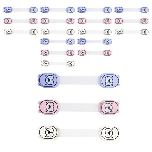 블럭마트 냉장고 서랍 안전잠금장치, 랜덤발송, 20개