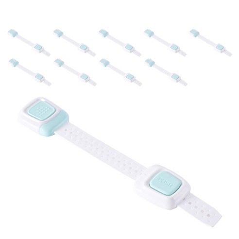 블럭마트 냉장고 서랍 어린이 안전잠금장치, 블루, 10개