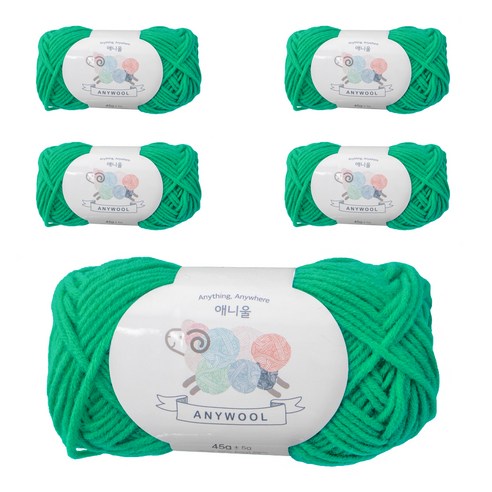 야나 애니울 뜨개실 5p, 209 명록색