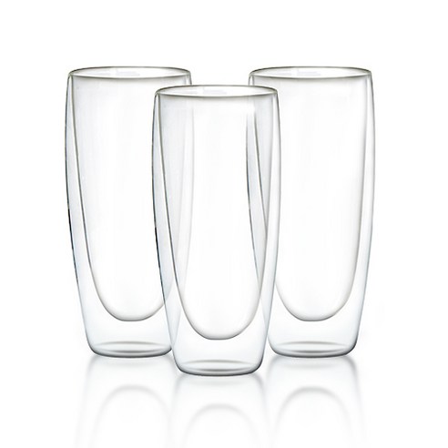 티도요 이중유리컵 650ml, 3개