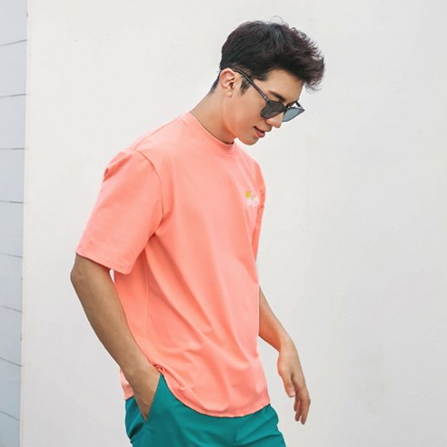 남성용 오버핏 반팔 래쉬가드 상의 A6218