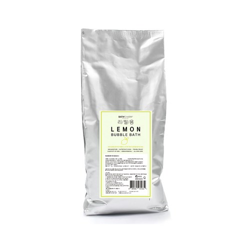 바스참 사해소금 버블바스 거품 입욕제 레몬 리필용, 1kg, 1개