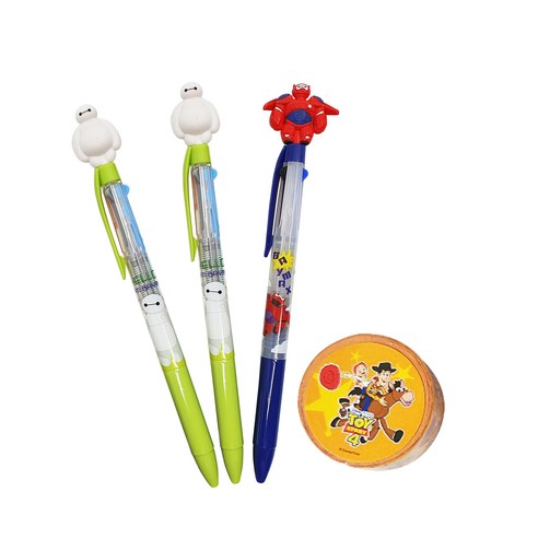 디즈니 빅히어로 3색 볼펜 0.5mm 3종 + 마스킹테이프 세트, B타입, 1세트