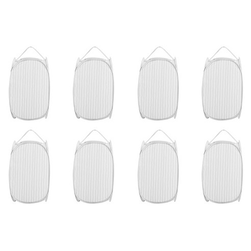 블럭마트 욕실 접이식 빨래 바구니, 그레이, 8개