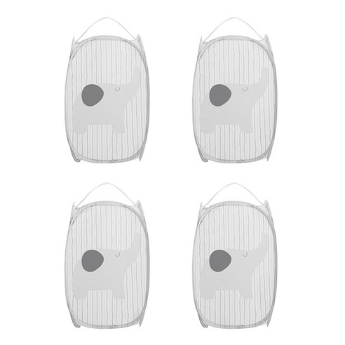 블럭마트 욕실 접이식 빨래 바구니, 코끼리, 4개