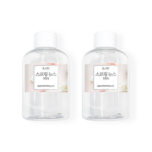 아제르퍼시픽 레스쁘리 디퓨저 오일 리필액 150ml x 2p + 시향지 랜덤발송 3종 세트, 스프링뉴스(59A)