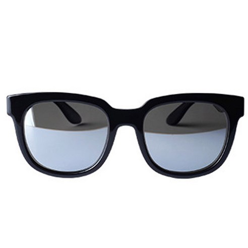 오클랜즈 편광 보잉 패션 선글라스 Q302, Q302 유광 블랙 프레임 + 실버 미러 렌즈