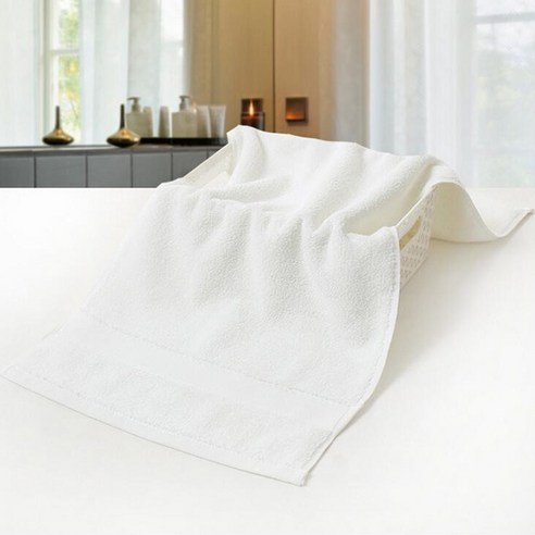 콩 Klivinghome 세면타월 170g, 화이트, 1개