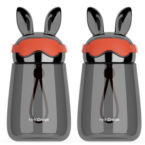 푸코 래빗 파일럿 보틀 2p, 블랙, 400ml