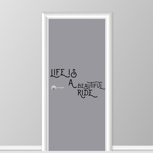 유니크만능시트벽지 붙혔다 떼었다 가능 현관문 시트 2p, 캘리라이프 머리그레이