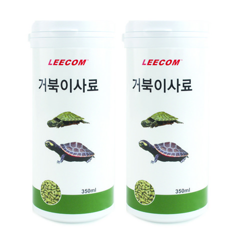 리컴 거북이 사료, 350ml, 2개