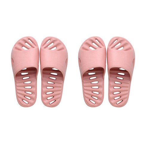 블럭마트 퍼펙트 물빠짐 욕실화 딥핑크, 2세트