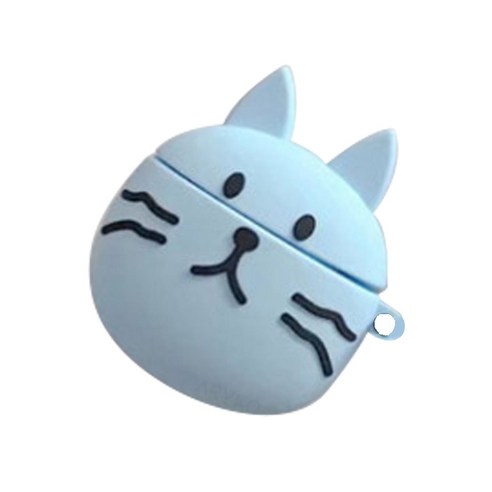 아리코 고양이수염 실리콘 에어팟 케이스, 블루