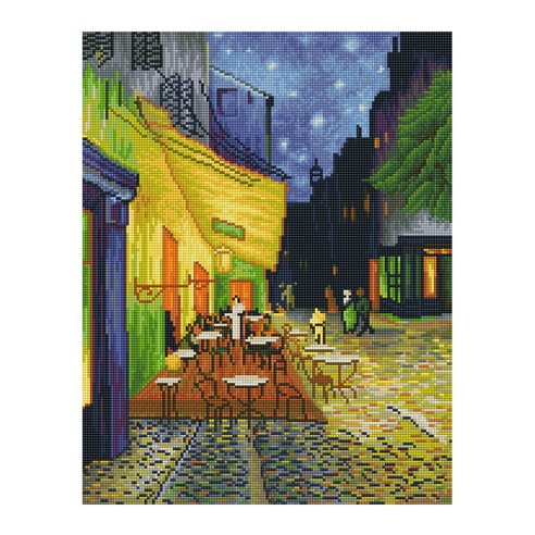 아이러브페인팅 명화 DIY 보석십자수 40 x 50 cm, 고흐 까페테라스, 1세트