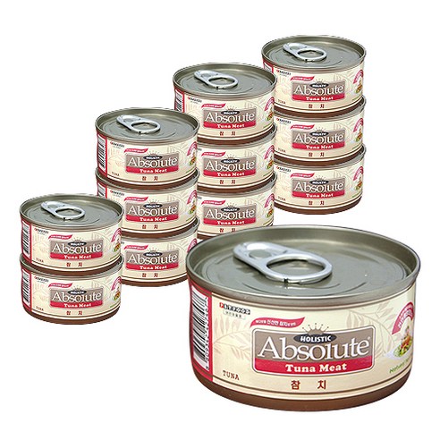 앱솔루트홀리스틱 고양이 캔 간식 80g, 참치, 12개