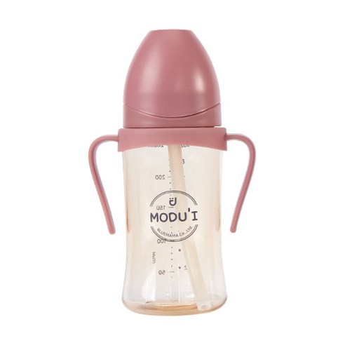 블루마마 모두아이 PPSU 빨대컵 260ml, 핑크, 1개