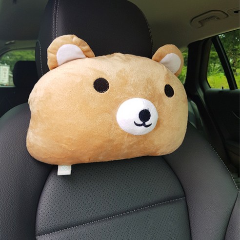 홍대선희샵 013 자동차 목쿠션 북극곰, 브라운