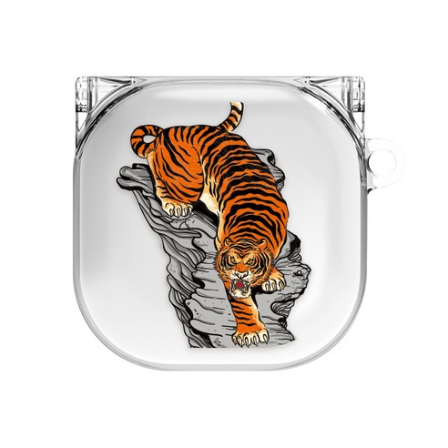 바니몽 갤럭시 버즈2프로/버즈2/버즈프로/버즈라이브 클리어 버블리팝 하드 케이스, 05 호랑이