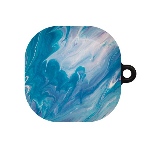 바니몽 심플리 갤럭시 버즈라이브 / 버즈2/버즈프로 하드케이스, 01 사선블루그린