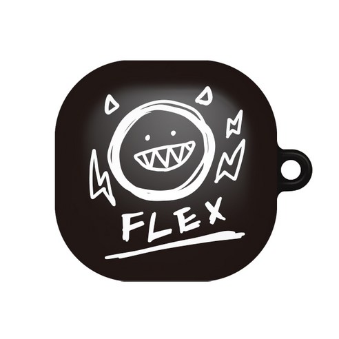 바니몽 갤럭시 버즈2프로/버즈2/버즈프로/버즈라이브 더드로잉 하드 케이스, 01 데빌블랙
