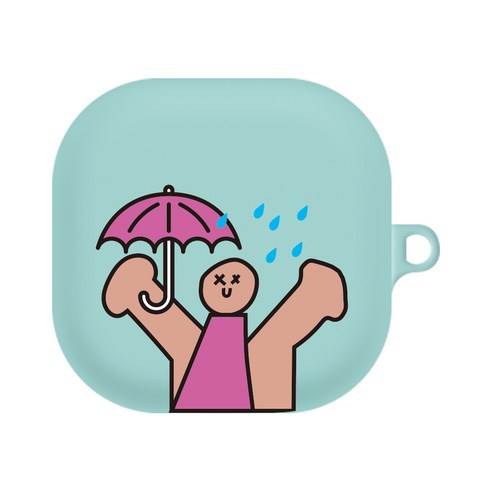 원베스트 갤럭시 버즈 라이브 컬러 젤리 디자인 케이스, 단일상품, 30 핑크우비소년 민트
