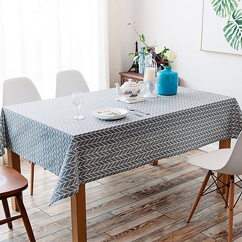 구르밍 북유럽 스타일 패턴 식탁 테이블보, 그레이애로우, 140 x 180cm
