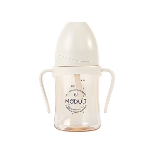 모두아이 PPSU 프리미엄 Sippy 빨대컵 200ml, 크림, 1개