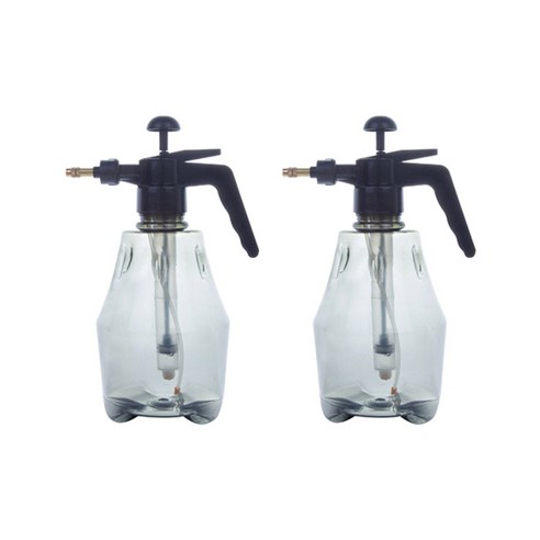 아리코 투명 글라스 다이아몬드형 공기압력 분무기 D TYPE 그레이 1.5L, 2개