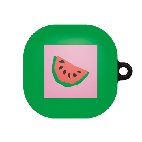 바니몽 갤럭시 버즈라이브 필오프 하드케이스, 단일상품, 01 그린멜론