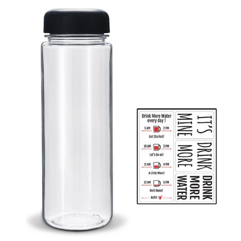 트라이탄 마이보틀 5p + 스티커, 블랙, 500ml