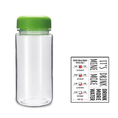 트라이탄 마이보틀 5p + 스티커, 그린, 350ml
