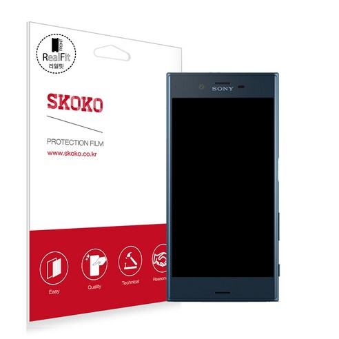 스코코 리얼핏 휴대폰 액정보호필름 2p, 1세트
