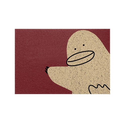 알럽홈 애니멀프린팅 논슬립 발매트 40 x 60 cm, 오리, 1개