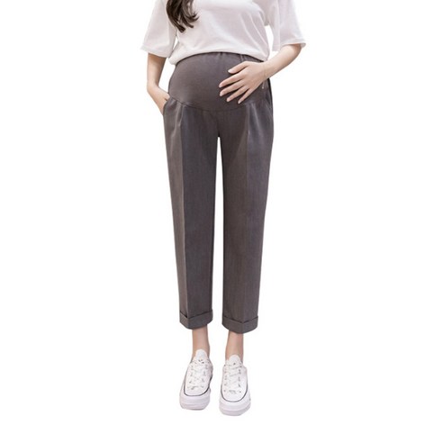 임산부 롤업 슬랙스