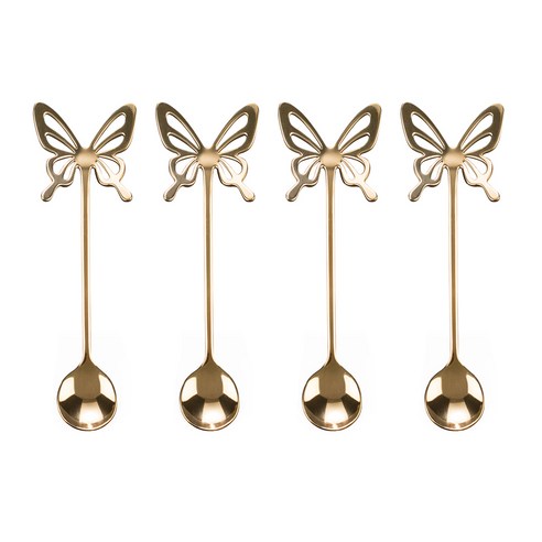 고귀한 식탁을 위한 우아한 플라이토 버터플라이 티스푼