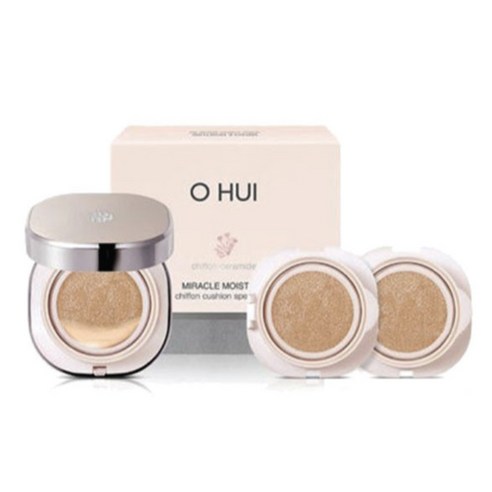 오휘 미라클 모이스처 쉬폰 쿠션 15g, 2호 쿨 허니 베이지, 3개입
