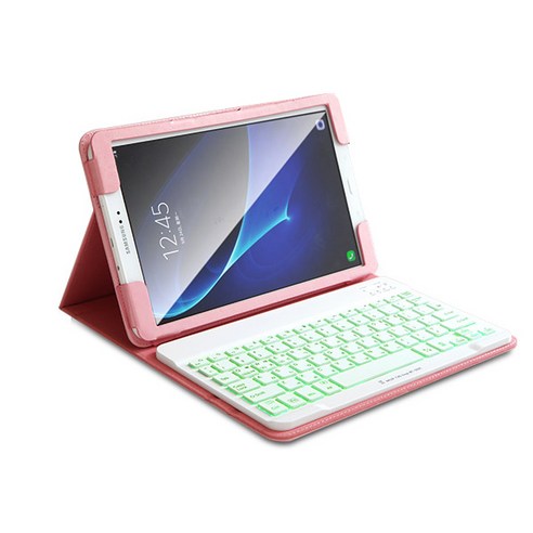 SDIC 블루투스 백라이트 키보드 P580BK01 태블릿 케이스, 핑크
