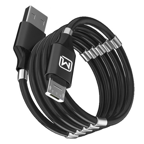 메오르 마그네틱 고속충전 USB 케이블 5핀 1m, 블랙, 1개