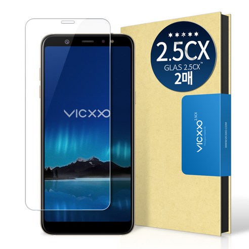 빅쏘 2.5CX 강화유리 휴대폰 액정보호필름 2매, 1세트