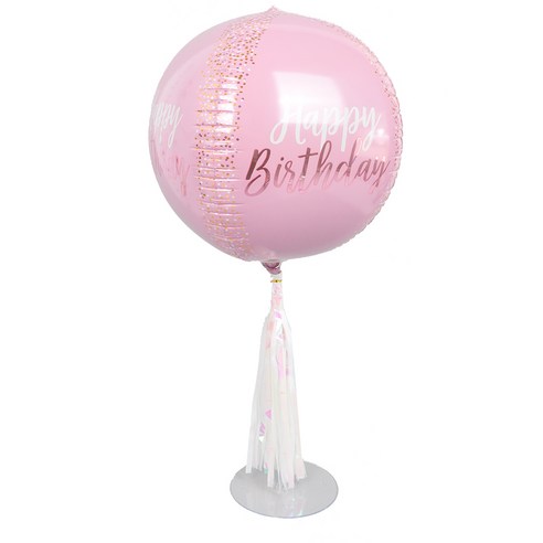 파티쇼 오브은박풍선 스탠드 태슬수술홀로그램 35cm 세트, 생일식스틴블러쉬 + 화이트, 1세트
