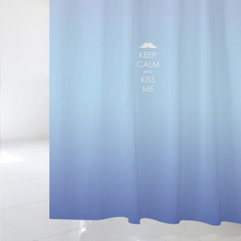 디자인수풀 샤워 커튼 L 1800 x 1880 mm + 스테인리스 고리 세트 sc912, 1세트