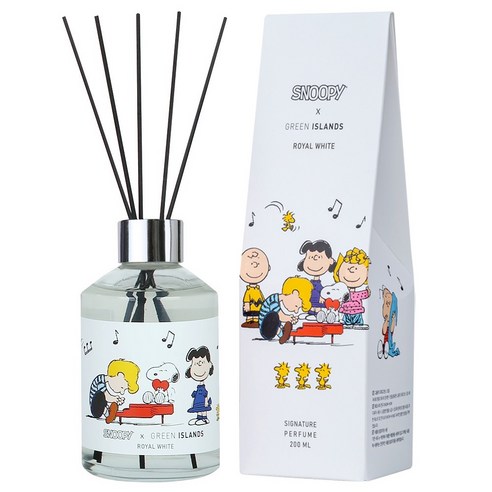 데일리콤마 스누피 디퓨저 200ml, 로얄화이트 향, 1개