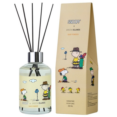 데일리콤마 스누피 디퓨저 200ml, 베이비파우더 향, 1개