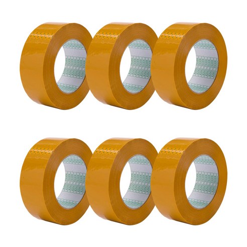 대용량 박스 테이프 4.5cm x 100m, 베이지, 6개