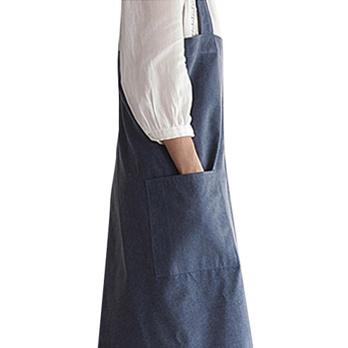베이직 데일리 앞치마, 블루, 1개