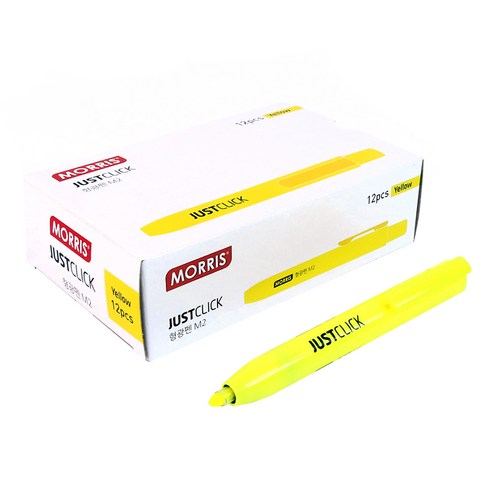   Maurice JustClick Highlighter M2, Yellow, 12 pieces